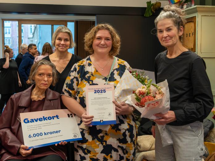 Sofie Troelsgaard Christensen sammen med Janne Sander, Katrine Ring og Karina Vestergård